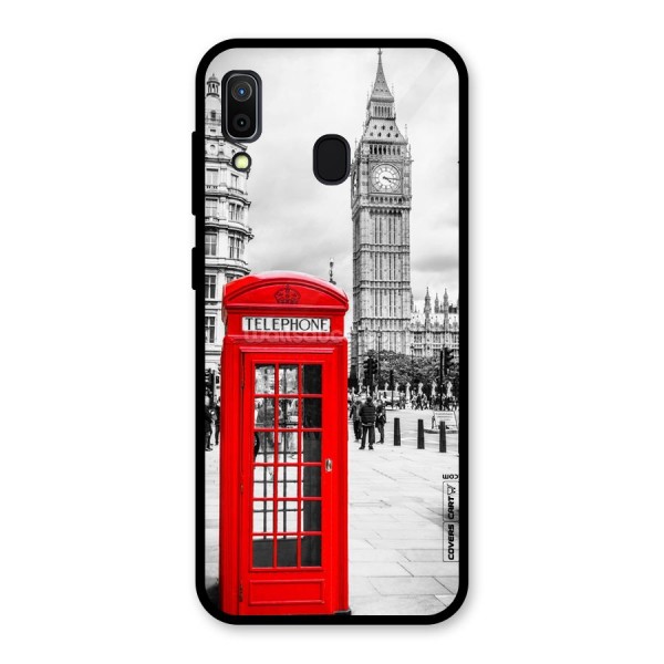 Telephone Booth Glass Back Case for Galaxy A30