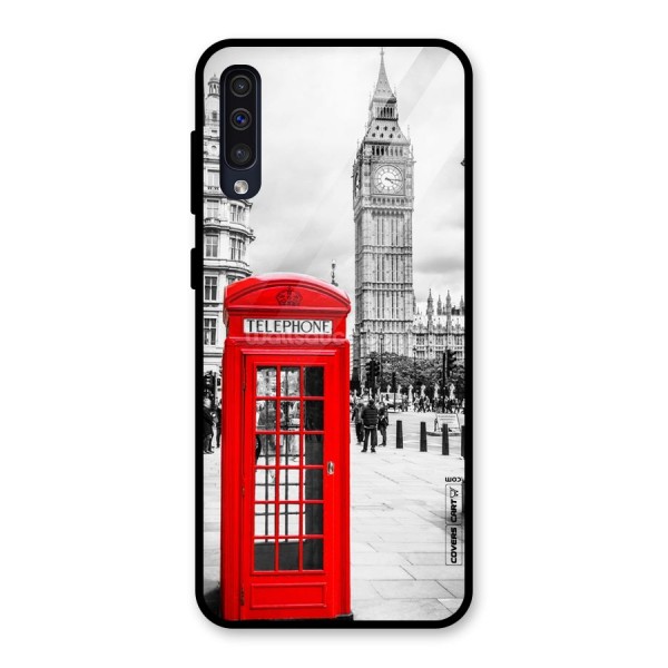 Telephone Booth Glass Back Case for Galaxy A50s