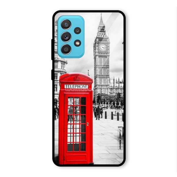 Telephone Booth Glass Back Case for Galaxy A52s 5G