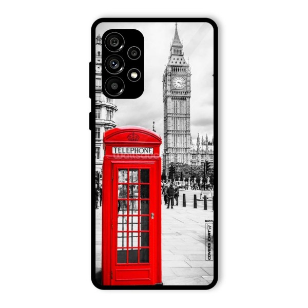 Telephone Booth Glass Back Case for Galaxy A73 5G