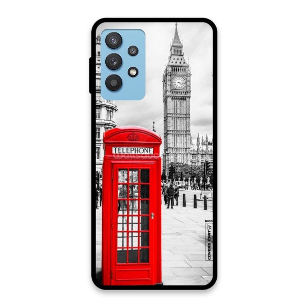 Telephone Booth Glass Back Case for Galaxy M32 5G