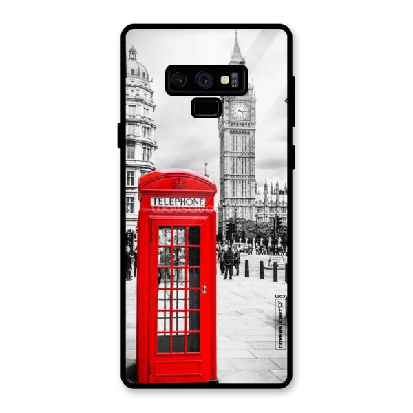 Telephone Booth Glass Back Case for Galaxy Note 9