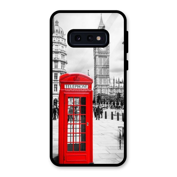 Telephone Booth Glass Back Case for Galaxy S10e