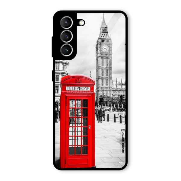 Telephone Booth Glass Back Case for Galaxy S21 5G