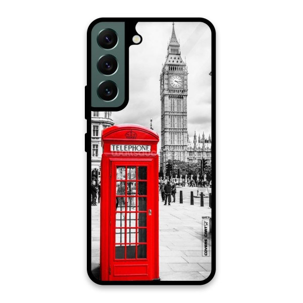 Telephone Booth Glass Back Case for Galaxy S22 5G