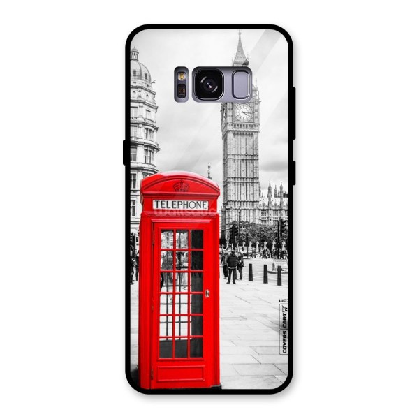 Telephone Booth Glass Back Case for Galaxy S8