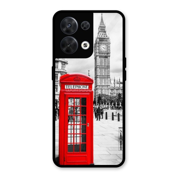 Telephone Booth Glass Back Case for Oppo Reno8 5G