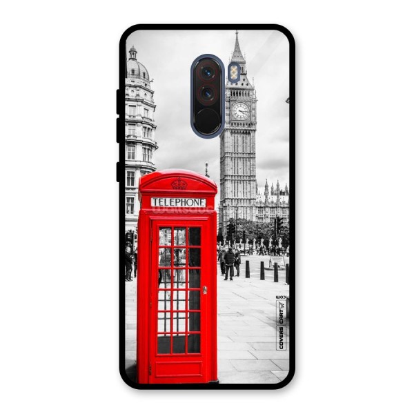 Telephone Booth Glass Back Case for Poco F1