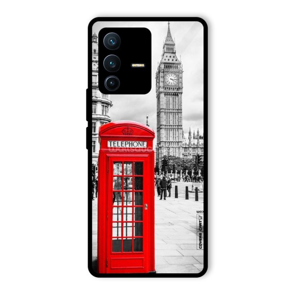 Telephone Booth Glass Back Case for Vivo V23 Pro