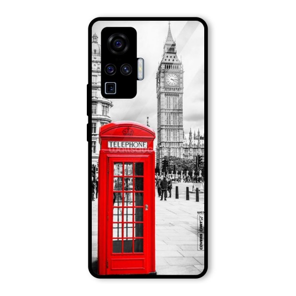 Telephone Booth Glass Back Case for Vivo X50 Pro