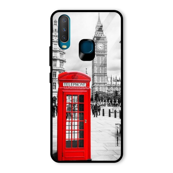 Telephone Booth Glass Back Case for Vivo Y12