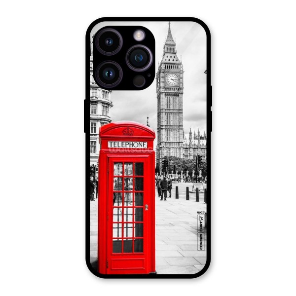 Telephone Booth Glass Back Case for iPhone 14 Pro Max