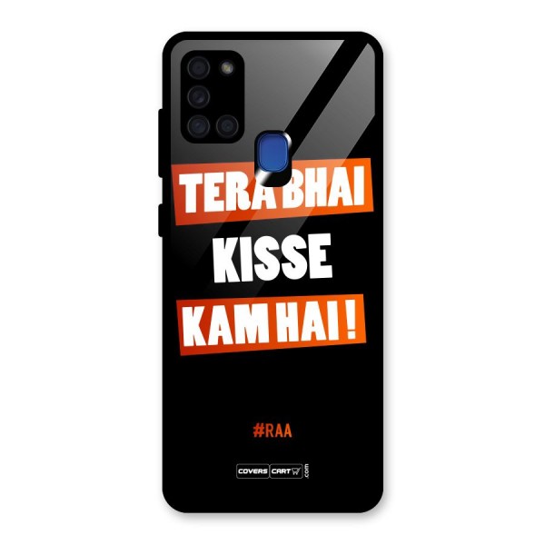 Tera Bhai Raftaar Glass Back Case for Galaxy A21s