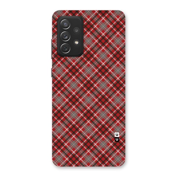 Textile Check Pattern Back Case for Galaxy A72