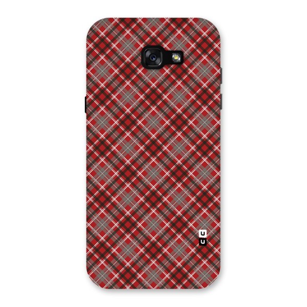 Textile Check Pattern Back Case for Galaxy A7 (2017)