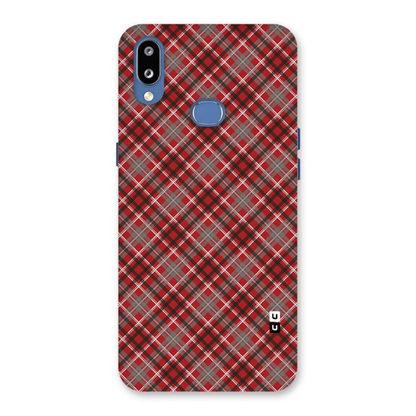 Textile Check Pattern Back Case for Galaxy M01s