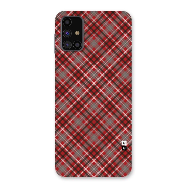 Textile Check Pattern Back Case for Galaxy M31s