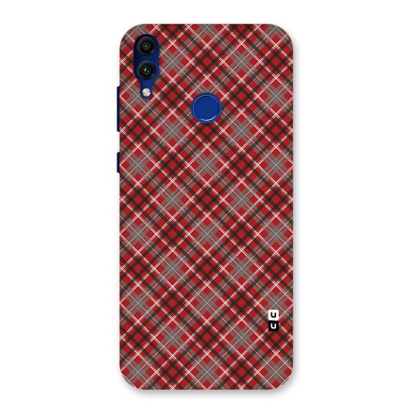 Textile Check Pattern Back Case for Honor 8C