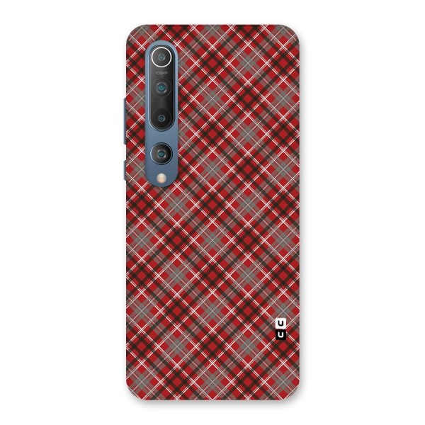 Textile Check Pattern Back Case for Mi 10