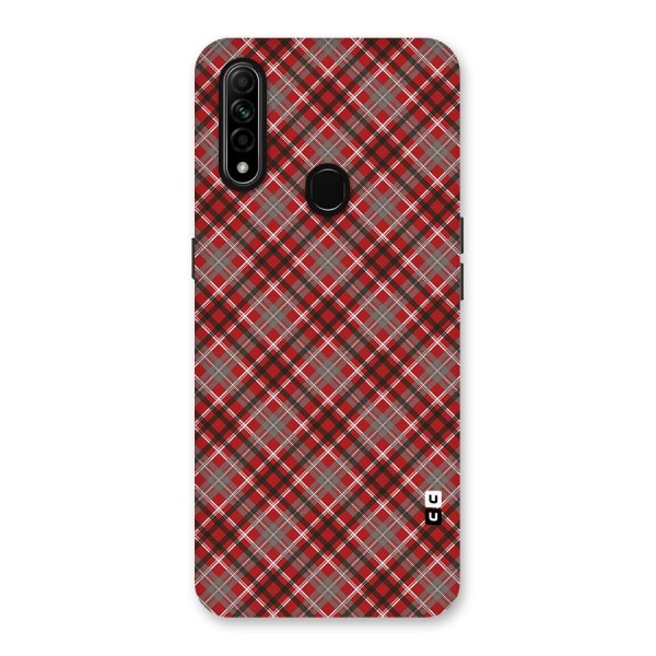 Textile Check Pattern Back Case for Oppo A31