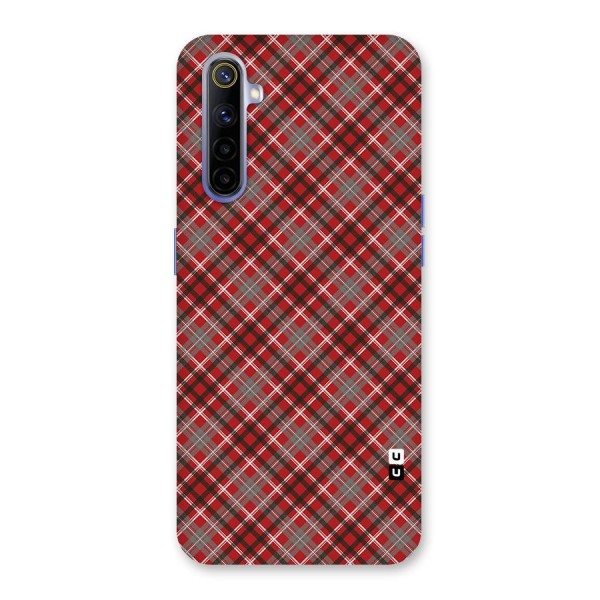 Textile Check Pattern Back Case for Realme 6