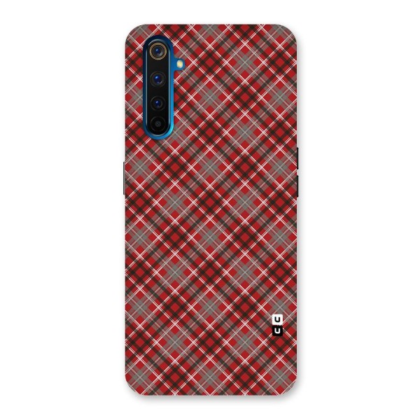 Textile Check Pattern Back Case for Realme 6 Pro