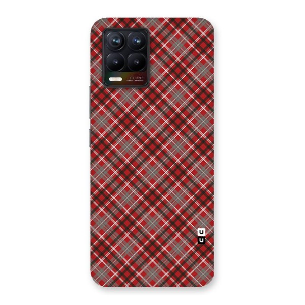 Textile Check Pattern Back Case for Realme 8