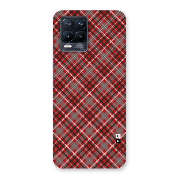 Textile Check Pattern Back Case for Realme 8 Pro