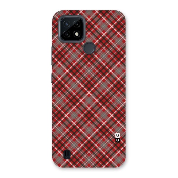 Textile Check Pattern Back Case for Realme C21