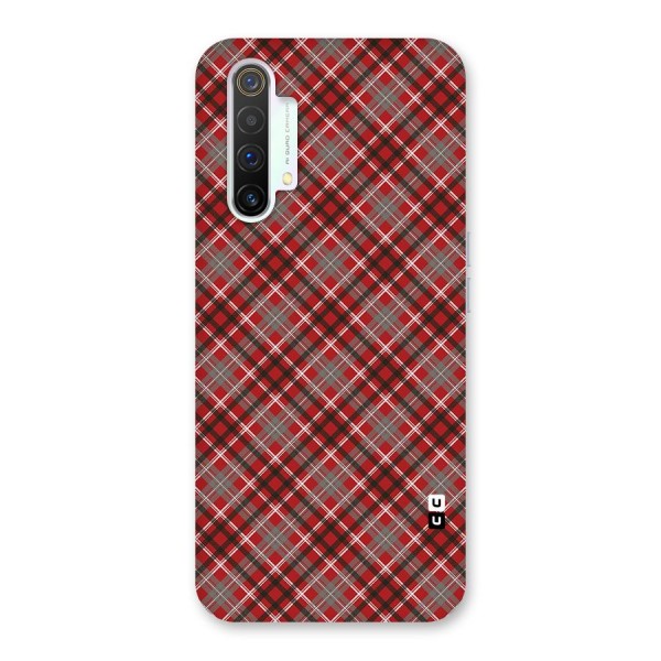 Textile Check Pattern Back Case for Realme X3 SuperZoom