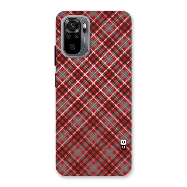 Textile Check Pattern Back Case for Redmi Note 10