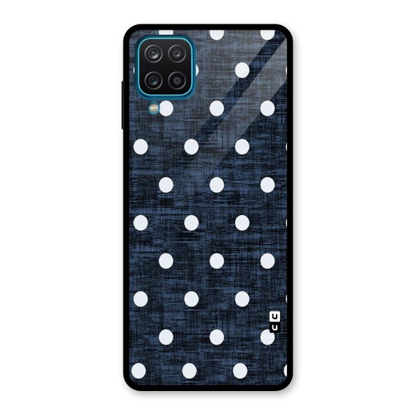 Textured Dots Glass Back Case for Galaxy A12