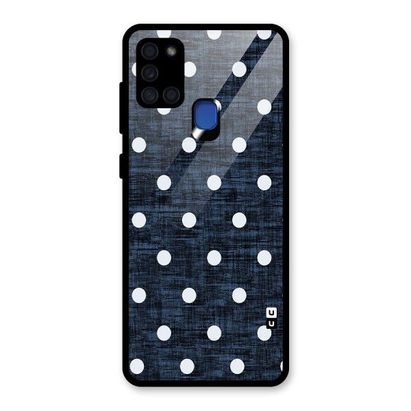 Textured Dots Glass Back Case for Galaxy A21s