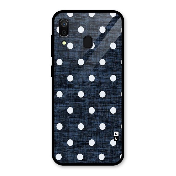 Textured Dots Glass Back Case for Galaxy A30