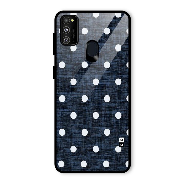 Textured Dots Glass Back Case for Galaxy M21