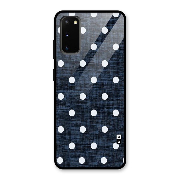 Textured Dots Glass Back Case for Galaxy S20