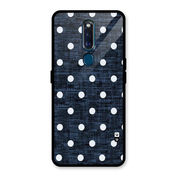 Textured Dots Glass Back Case for Oppo F11 Pro