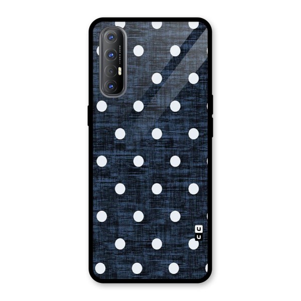 Textured Dots Glass Back Case for Oppo Reno3 Pro