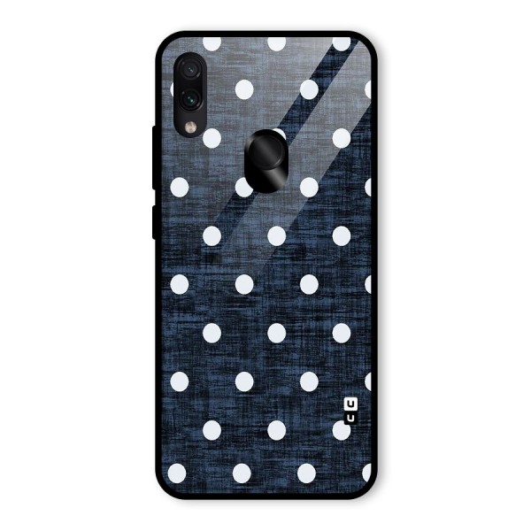 Textured Dots Glass Back Case for Redmi Note 7