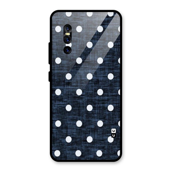 Textured Dots Glass Back Case for Vivo V15 Pro