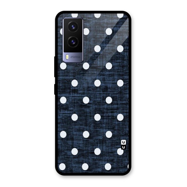 Textured Dots Glass Back Case for Vivo V21e 5G