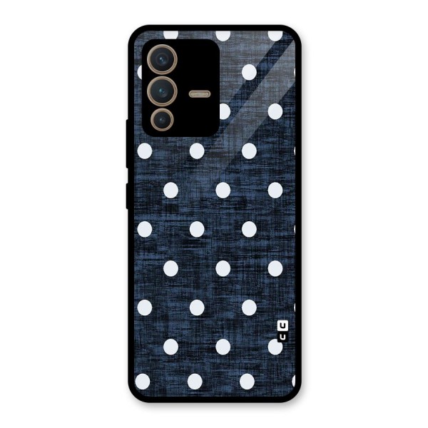 Textured Dots Glass Back Case for Vivo V23 5G