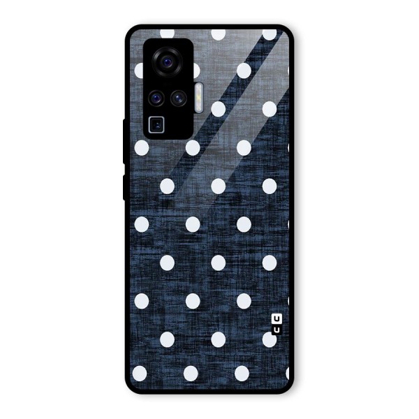 Textured Dots Glass Back Case for Vivo X50 Pro