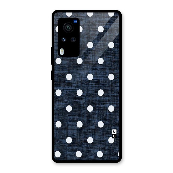 Textured Dots Glass Back Case for Vivo X60 Pro