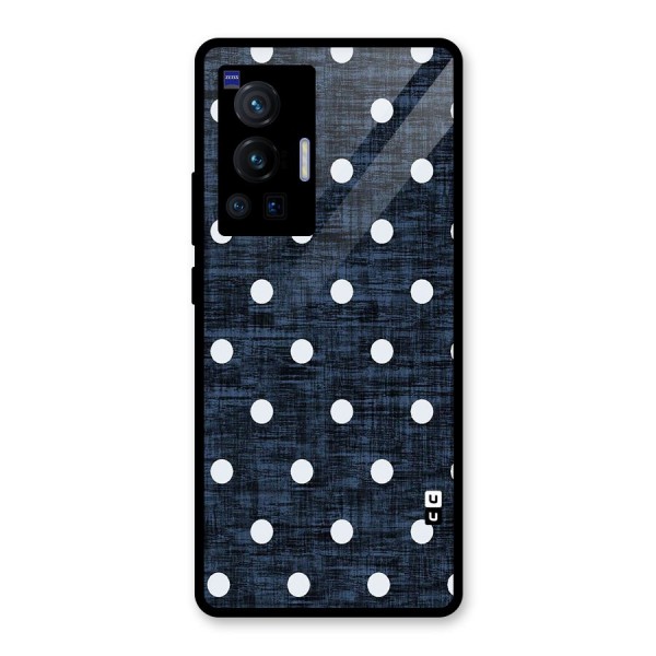 Textured Dots Glass Back Case for Vivo X70 Pro