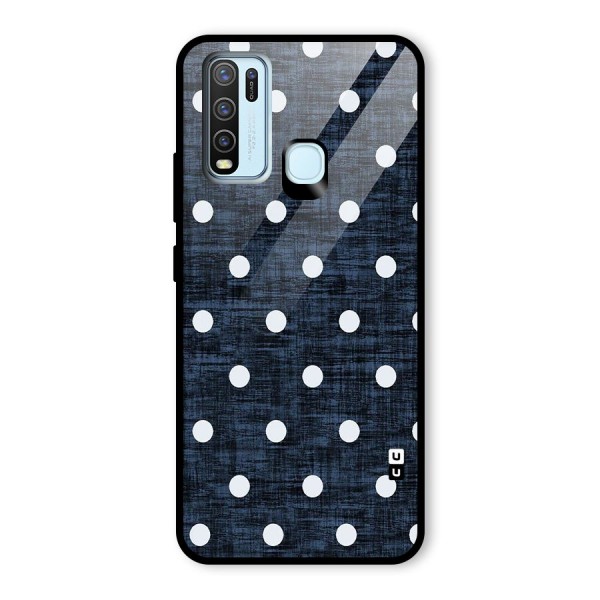 Textured Dots Glass Back Case for Vivo Y30