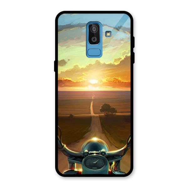 The Long Ride Glass Back Case for Galaxy J8