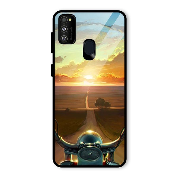 The Long Ride Glass Back Case for Galaxy M21