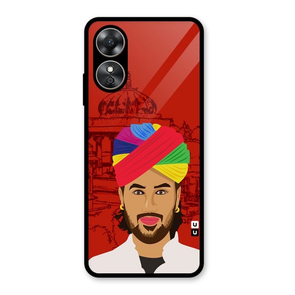 The Rajasthani Chokro Glass Back Case for Oppo A17