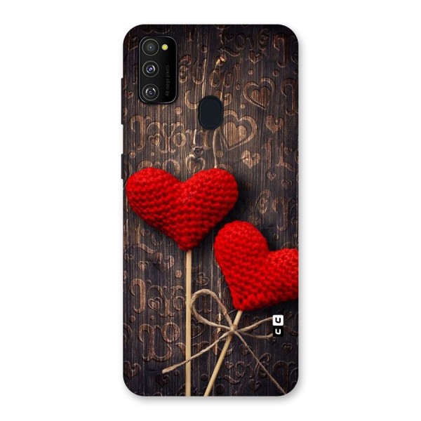 Thread Art Wooden Print Back Case for Galaxy M21